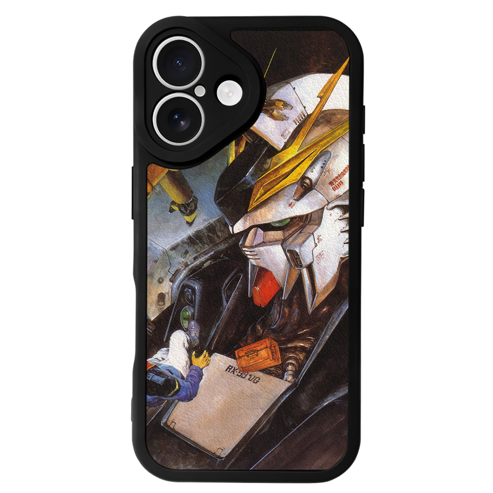 （画像用） 機動戦士ガンダム Mobile Suit Gundam 【iPhone 16シリーズ対応】シリコンスマホケース（レザー調） 材質：シリコン